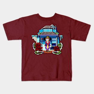 vintage pixel house Kids T-Shirt